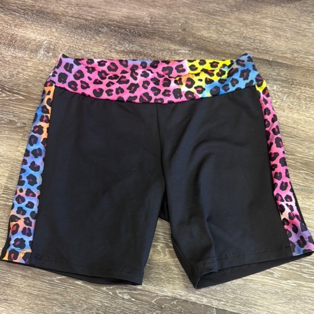 Colorful Leopard Print Kids Shorts- BNWOT